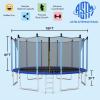 Goplus Trampoline 8FT 10FT 12FT 14FT 15FT 16FT, ASTM Approved Weatherproof Outdoor Recreational Trampolines Bounce W/Enclosure Net, Ladder for Backyard Kids Adults(Internal-Net-16FT) view 4