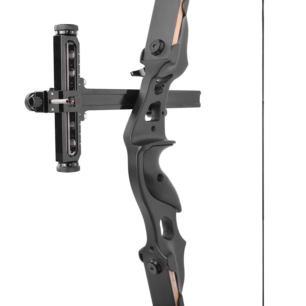 AMEYXGS 9 Inch Archery Recurve Bow Sight Accessories T Shape Target Sight Archery Shooting Adjustable Bowsight with Single Pin Sight for Target Practice