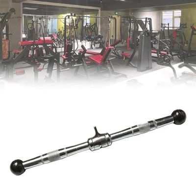 MNNM Cable Machine Attachment Rotating Straight Bar Tricep LAT PullDown Bar with Knurled Grip Gym Equipment for Muscle Building