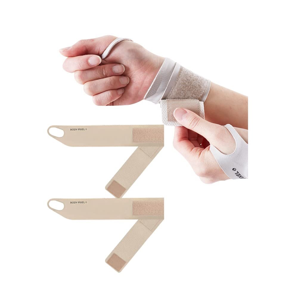 EPB Wrist Support Strap Beige Wrist Brace Wrist Guard Set (Left + Right) Carry Wristband