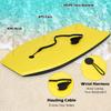 GYMAX Body Boards for Beach, 33"/37"/41" Body Board with EPS Foam Core, Crescent Tail, Dual Channel & Wrist Leash, Lightweight Bodyboard for Kids, Youth, Adults view 2