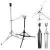 ZSHJGJR Archery Bow Stand Holder Aluminum Alloy Semi-Automatic Foldable Recurve Bow Stand Tripod Bow Stand Protable Bracket Rack for Archery Hunting Shooting Competition (Short, Black) view 1