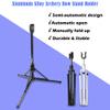 ZSHJGJR Archery Bow Stand Holder Aluminum Alloy Semi-Automatic Foldable Recurve Bow Stand Tripod Bow Stand Protable Bracket Rack for Archery Hunting Shooting Competition (Short, Black) view 2