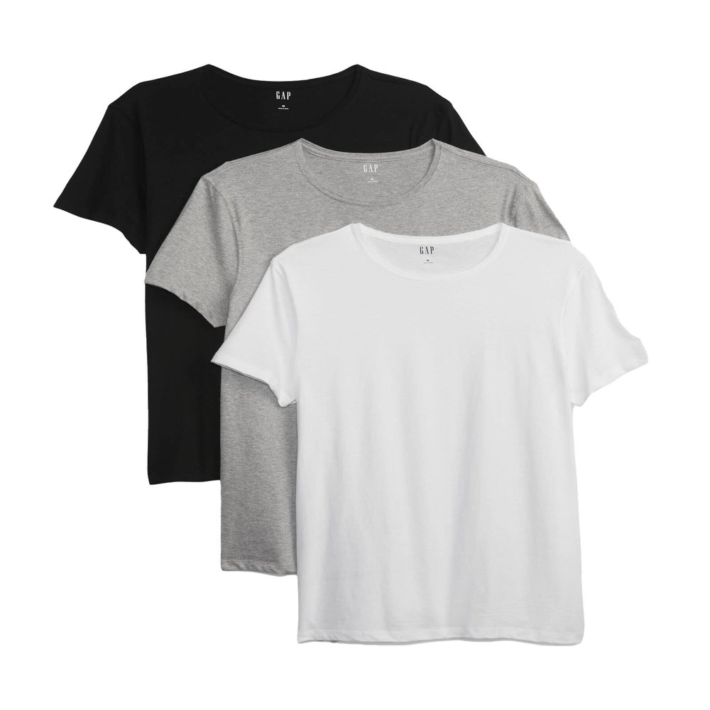 GAP Mens Classic T-Shirt (3-Pack) T Shirt, Multi, Small US