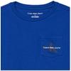 Calvin Klein Boys' Short Sleeve Pocket Logo Crew Neck T-Shirt, Soft, Comfortable, Relaxed Fit, Surf Web, 18-20 view 3