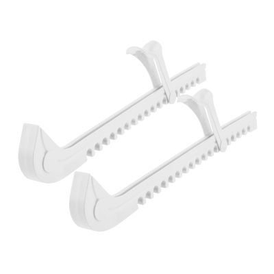 Cosmos 2 Pieces Ice Skate Guards Hockey Shoe Blade Covers Hockey Skates Blade Guards Ice Skating Protector Ice Hockey Equipment with Adjustable Buckle for Ice Skating, Figure Skates, Hockey (White)