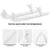 Cosmos 2 Pieces Ice Skate Guards Hockey Shoe Blade Covers Hockey Skates Blade Guards Ice Skating Protector Ice Hockey Equipment with Adjustable Buckle for Ice Skating, Figure Skates, Hockey (White) view 2