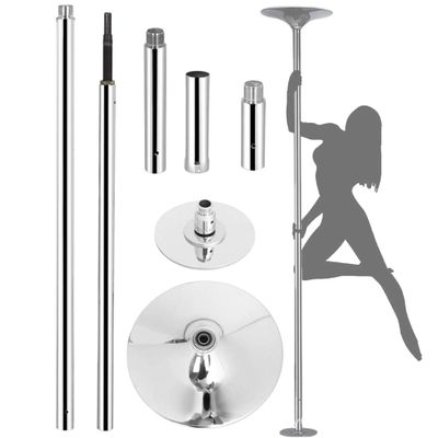 INTSUPERMAI Pro Dance Pole for Home, 45MM Spinning Dancing Pole with Base, Height Adjustable 91''-108'', Dance Pole Apartment Friendly, for Home/Club/Bar/Gym Exercise