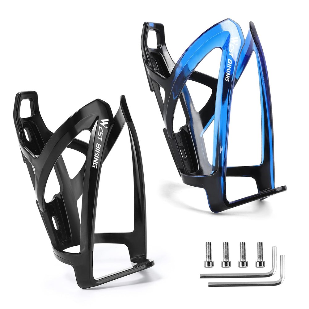 Bike Water Bottle Cage, Durable Ultralight Plastic Water Drink Holder Rack, Lightweight PC Water Bottle Holder for Bicycle, Cycling Bottle Holder Cages for MTB, Road Bike, Mountain Bikes (C)