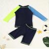 CHICTRY Boys Shark 2 Pcs UPF 50+ Rash Guard Set Long Sleeve Shirts with Swim Trunks Swimsuit Navy Blue Fish 6-8 Years view 4