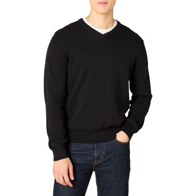 Amazon Essentials Men's V-Neck Pullover Sweater (Available in Big & Tall), Black, 6X-Large Big Tall