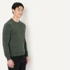 Amazon Essentials Men's Long-Sleeve Crewneck Sweater, 100% Cotton, Big & Tall Options Available, Olive Heather, XX-Large Big view 3