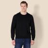 Amazon Essentials Men's Long-Sleeve Crewneck Sweater, 100% Cotton, Big & Tall Options Available, Black, 6X-Large Big Tall view 2