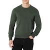 Amazon Essentials Men's Long-Sleeve Crewneck Sweater, 100% Cotton, Big & Tall Options Available, Olive Heather, 5X-Large Big view 1