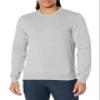 Amazon Essentials Men's Long-Sleeve Crewneck Sweater, 100% Cotton, Big & Tall Options Available, Light Grey Heather, 5X-Large Big Tall view 1