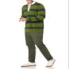 Amazon Essentials Men's Rugby Sweater, Olive Stripe, X-Small view 3