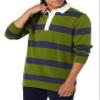 Amazon Essentials Men's Rugby Sweater, Olive Stripe, X-Small view 4