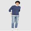 Amazon Essentials Men's Long-Sleeve Crewneck Sweater, 100% Cotton, Big & Tall Options Available, Blue Heather, 5X-Large Big view 2