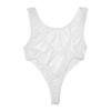 vastwit Women's See Through One Piece Swimsuit High Cut Bodysuit Thong Leotard Swimwear Bathing Suit White One_Size view 4