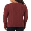 Amazon Essentials Men's Long-Sleeve 100% Cotton Fisherman Cable Crewneck Sweater, Oxblood, Small view 3