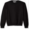 Amazon Essentials Men's Long-Sleeve Crewneck Sweater, 100% Cotton, Big & Tall Options Available, Black, 6X-Large Big view 1
