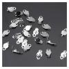SNSHUN OP 50Pcs Flat Round Tray Clip-on Earring Converter DIY Earring Pierced Into Clip On T125 (Color : Silver) view 1