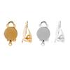 SNSHUN OP 50Pcs Flat Round Tray Clip-on Earring Converter DIY Earring Pierced Into Clip On T125 (Color : Silver) view 3