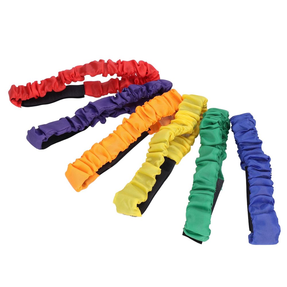 VGEBY Legged Race Band, 3 Legged Race Bands 2 People 3 Leg Colored Elastic Children's Legging Training Expansion Props Straps for 3 Legged Race 2 Legged Race