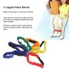 VGEBY Legged Race Band, 3 Legged Race Bands 2 People 3 Leg Colored Elastic Children's Legging Training Expansion Props Straps for 3 Legged Race 2 Legged Race view 2