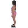 HPO Femme Perfectly Pink Sequin Bralette and Shorts Set with Baby Blue Detail - High Waisted Sequin Shorts with Matching Top - Perfect for your Next Festival or Rave! (Small) view 4