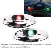 Ymiko Boat Navigation Light, One Pair Marine LED Navigation Light, LED Green Red IP66 1 Nautical Mile Visibility Sailing Lamp for Pontoons Yachts view 3