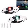 Ymiko Boat Navigation Light, One Pair Marine LED Navigation Light, LED Green Red IP66 1 Nautical Mile Visibility Sailing Lamp for Pontoons Yachts view 4