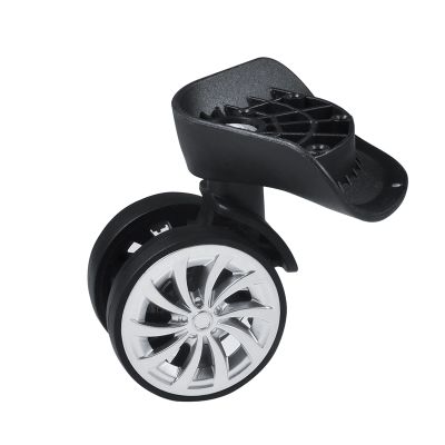 2Pcs Replacement Swivel Wheels, 360  Swivel Plastic Luggage Suitcase Wheels, Universal Wheel DrawBar Box Accessory-Black