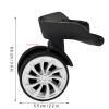 2Pcs Replacement Swivel Wheels, 360  Swivel Plastic Luggage Suitcase Wheels, Universal Wheel DrawBar Box Accessory-Black view 2