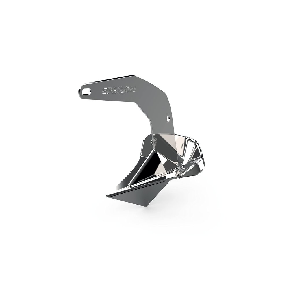 Lewmar Stainless Steel Epsilon Anchor 44 lbs. for Boats 42'-55', concave fluke, Lead ballasted tip, Lloyds Rated, Measures 28-1/3 Fluke Length X 1/2 Shank Length X 16 Width - 2020221489