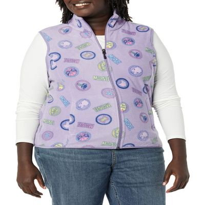 Amazon Essentials Disney | Marvel | Star Wars | Princess Women's Polar Fleece Vests, Marvel Logo, X-Large