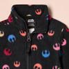 Amazon Essentials Disney | Marvel | Star Wars | Princess Toddler Girls' Polar Fleece Full-Zip Mock Jackets, Star Wars Multi Rebel, 2T view 4