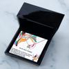 Wishbone Dancing Necklace Luxury Box - Gift for Best Friend, Jewelry, Bestie Gift, Galentine Day Gift, Wishbone Necklace, Message Car view 1