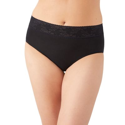 Wacoal Women's Comfort Touch Brief Panty, Black, Small