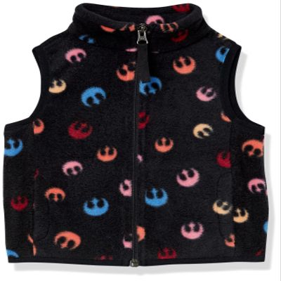 Amazon Essentials Disney | Marvel | Star Wars | Princess Girls' Polar Fleece Vest, Star Wars Rebel, X-Small