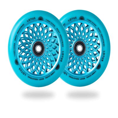 110mm x 24mm Lotus Wheel (Blue)