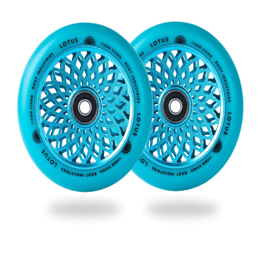 110mm x 24mm Lotus Wheel (Blue)