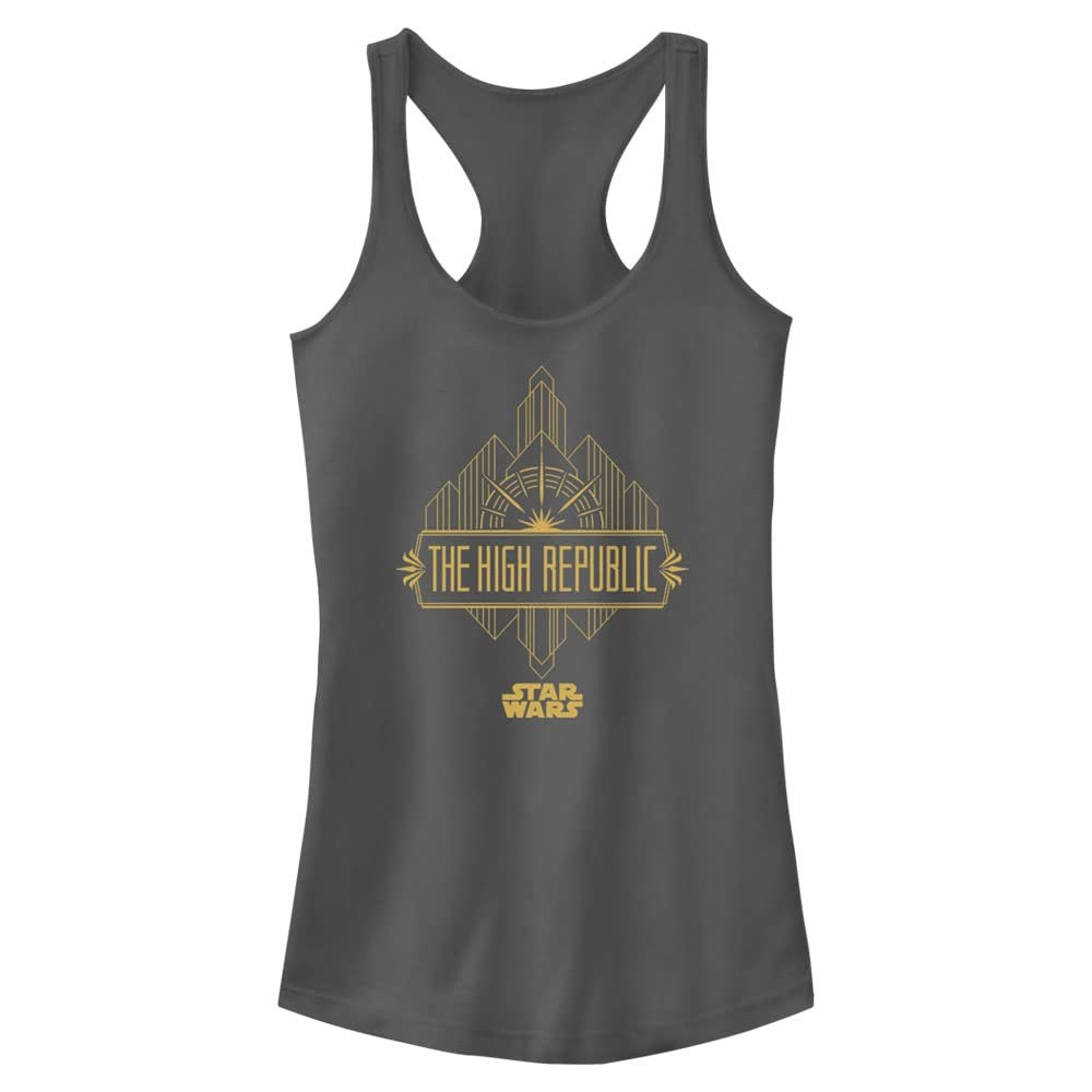 Star Wars Women's High Republic Badge Shirt Charcoal, 2X-Large