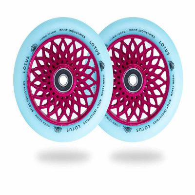 110mm x 24mm Lotus Wheel (Pink/Glow-in-Dark)