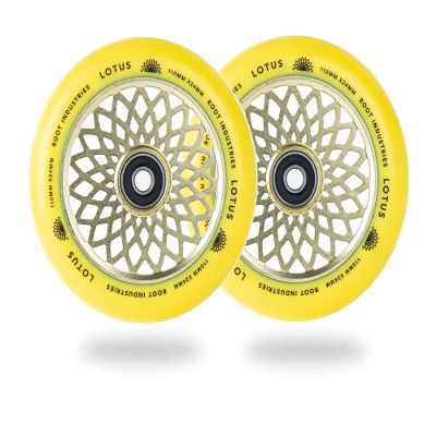 110mm x 24mm Lotus Wheel (Yellow)