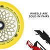 110mm x 24mm Lotus Wheel (Yellow) view 3