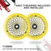 110mm x 24mm Lotus Wheel (Yellow) view 4