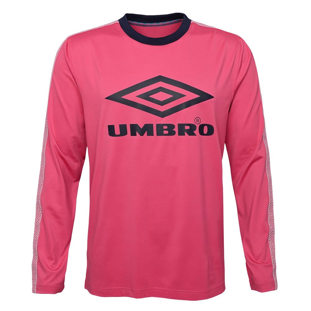 Umbro Boy's Youth (8-18) Retro Long Sleeve Shirt, Magenta/Navy Medium 10-12