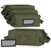 Savior Equipment Loose Sacs 4-Pack Tactical Ammo Pouch Firearm Ammunition Carrier Bag, ID Patches Included, Green view 1