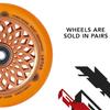 110mm x 24mm Lotus Wheel (Orange) view 3